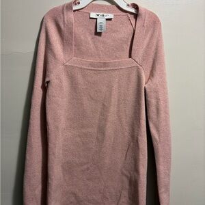 White House Black Market Soft Pink Crew Neck Sweater
